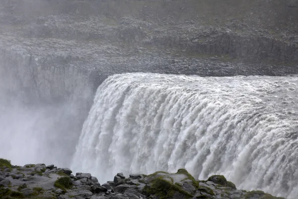 Island Augusti 2017 Dettifoss Det Mäktigaste Vattenfallet Island Och Hela — Stockfoto