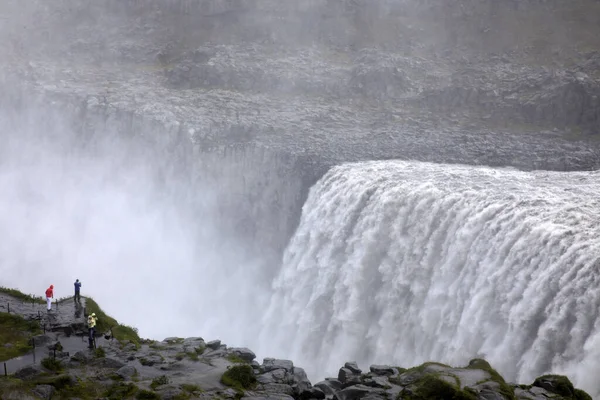 Island August 2017 Dettifoss Der Mächtigste Wasserfall Island Und Ganz — Stockfoto