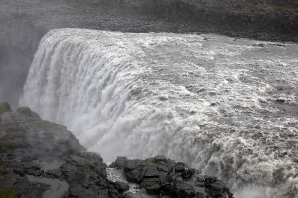 Island Srpna 2017 Dettifoss Nejvýkonnější Vodopád Islandu Celé Evropě Islandu — Stock fotografie