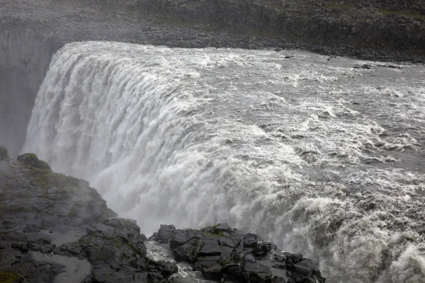 Ισλανδία Αυγούστου 2017 Dettifoss Ισχυρότερος Καταρράκτης Στην Ισλανδία Και Ολόκληρη — Φωτογραφία Αρχείου