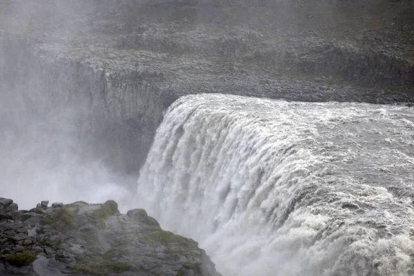 Islândia Agosto 2017 Dettifoss Cachoeira Mais Poderosa Islândia Toda Europa — Fotografia de Stock