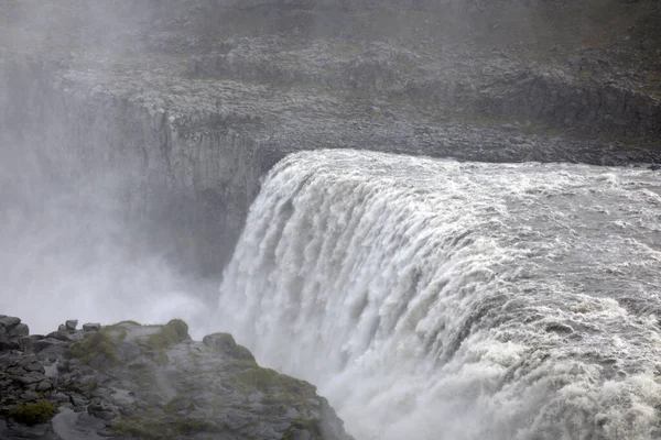 Izland 2017 Augusztus Dettifoss Legerősebb Vízesés Izlandon Egész Európában Izlandon — Stock Fotó