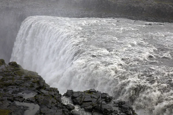 Izland 2017 Augusztus Dettifoss Legerősebb Vízesés Izlandon Egész Európában Izlandon — Stock Fotó