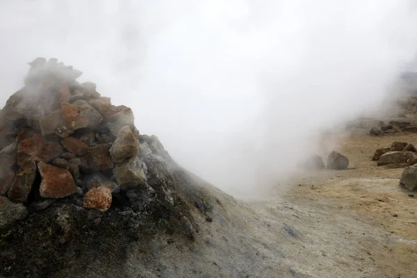 Hverir Iceland August 2017 Hverir Fumarole Area Namafjall Mountain Myvatn — 图库照片