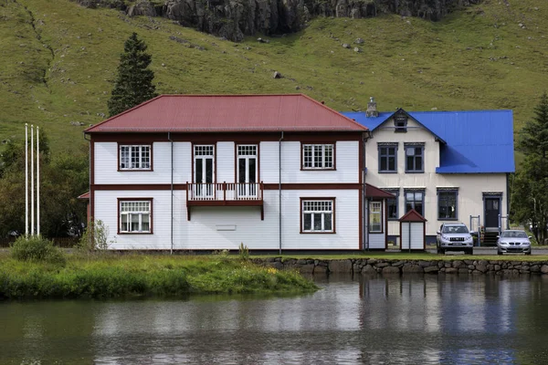 Seydisfjordur Islandia Sierpnia 2017 Wioska Morze Seydisfjordur Islandia Europa Obraz Stockowy