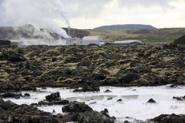 Grindavik / Iceland - August 15, 2017: The geothermal power plant near blue lagoon, Reykjavik, Iceland, Europe