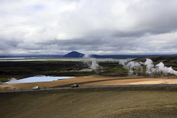 Hverir Island August 2017 Geothermal Und Schwefelgebiet Hverir Der Nähe — Stockfoto