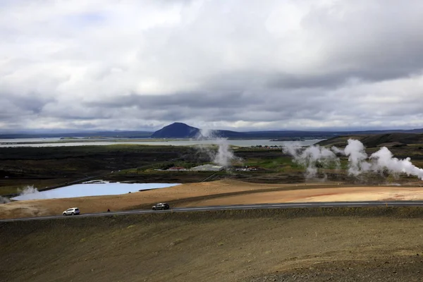 Hverir Island Augusti 2017 Hverir Geotermiskt Och Svavel Område Nära — Stockfoto