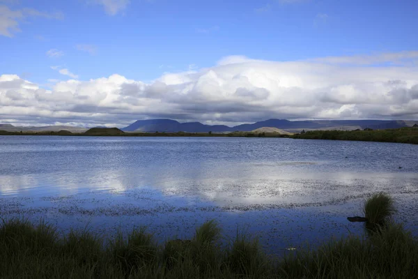 Myvatn Island Augusti 2017 Utsikt Över Sjön Myvatn Island Europa — Stockfoto