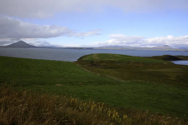 Myvatn Island Augusti 2017 Utsikt Över Sjön Myvatn Island Europa — Stockfoto