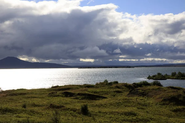 Myvatn Island Augusti 2017 Utsikt Över Sjön Myvatn Island Europa — Stockfoto