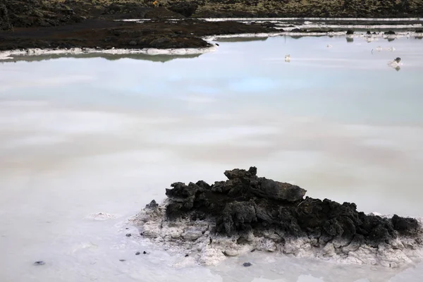 Grindavik Iceland August 2017 Geothermal Hot Water Landscape Blue Lagoon — 스톡 사진