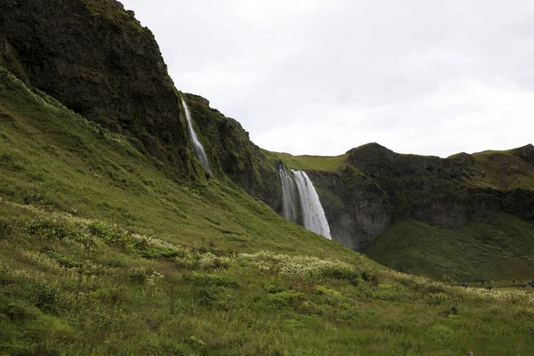 Seljalandsfoss Islanda Agosto 2017 Seljalandsfoss Una Delle Cascate Islandesi Più — Foto Stock