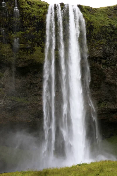 Seljalandsfoss Iceland August 2017 Seljalandsfoss One Most Famous Icelandic Waterfall — Stockfoto