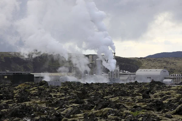 Grindavik Iceland August 2017 Geothermal Power Plant Blue Lagoon Reykjavik — Stock Photo, Image