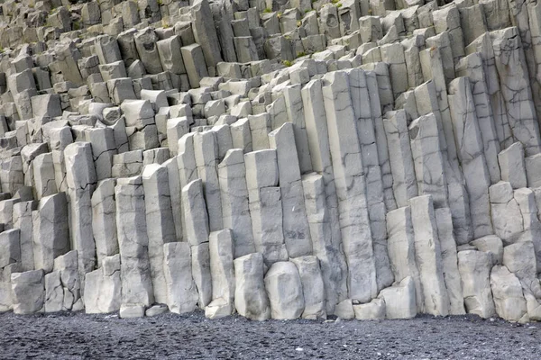 Vik Islanda Agosto 2017 Formazioni Rocciose Sulla Spiaggia Vik Islanda — Foto Stock