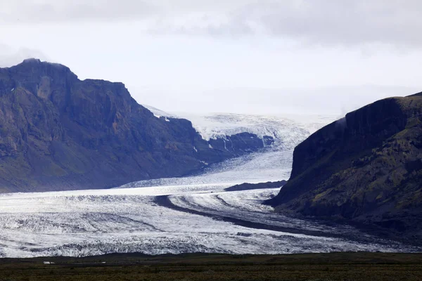 Island Augusti 2017 Skeidararjokullsglaciär Nära Vatnajokullsområdet Island Europa — Stockfoto