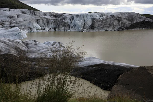 Skaftafell Islandia Sierpnia 2017 Widok Lodowca Skaftafellsjokull Formacją Lodową Islandia — Zdjęcie stockowe