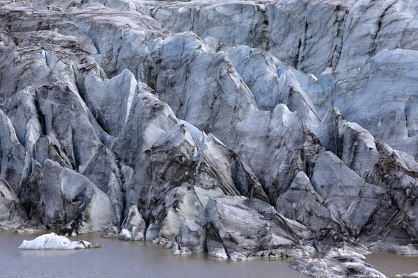 Skaftafell Ijsland Augustus 2017 Skaftafellsjokull Gletsjerzicht Met Ijsvorming Ijsland Europa — Stockfoto