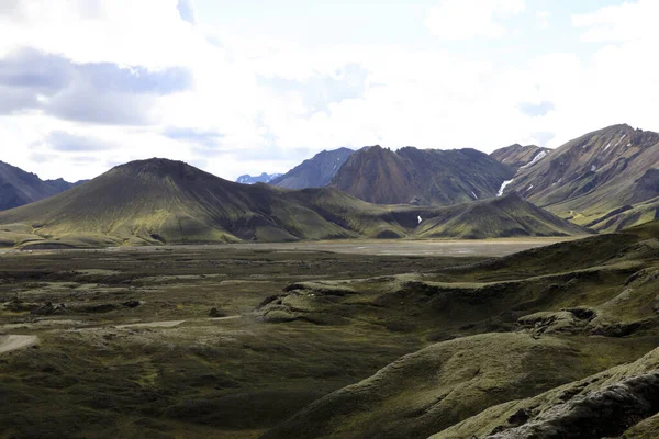 Ландшафтный Алаугар Исландия Августа 2017 Года Горы Возле Ландшафтного Парка — стоковое фото