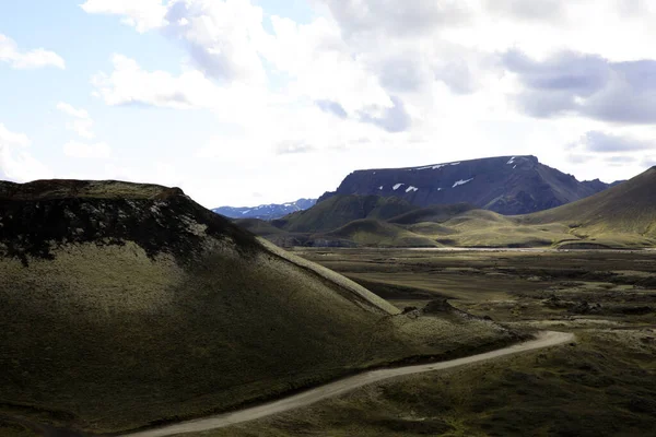 Landmannalaugar Islândia Agosto 2017 Estrada Para Landmannalaugar Park Islândia Europa — Fotografia de Stock