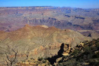 Arizona / Usa - 1 Ağustos 2015: Güney Rim Büyük Kanyon manzarası, Arizona, Usa 