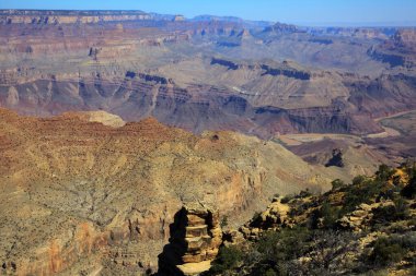 Arizona / Usa - 1 Ağustos 2015: Güney Rim Büyük Kanyon manzarası, Arizona, Usa 