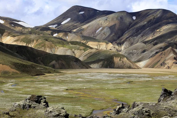 Landmannalaugar Iceland August 2017 Color Ful Mountains Landmannalaugar Park Iceland — 图库照片