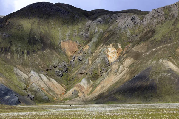 Ландшафтный Алаугар Исландия Августа 2017 Года Красочные Горы Ландшафтном Парке — стоковое фото