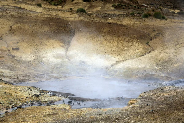 Krisuvik Iceland Серпня 2017 Геотермальні Прояви Krisuvik Геотермальній Області Ісландія — стокове фото