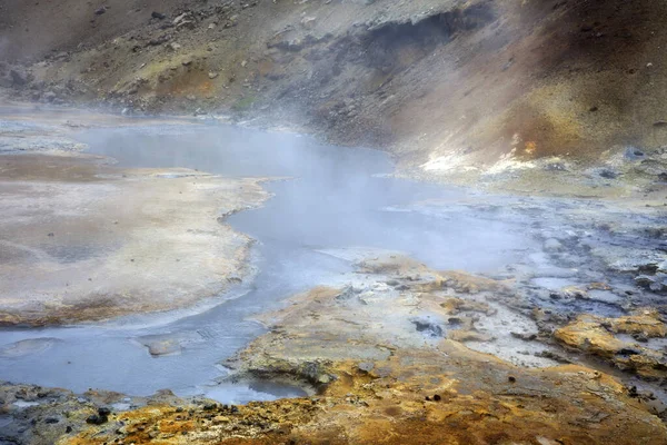 Krisuvik Iceland August 2017 Gegeothermal Manifestations Krisuvik Geothermal Area Iceland — 图库照片