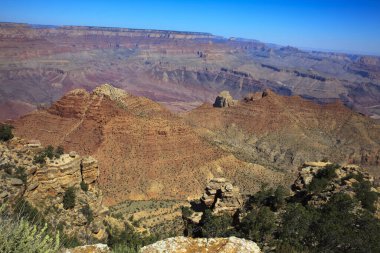 Arizona / Usa - 1 Ağustos 2015: Güney Rim Büyük Kanyon manzarası, Arizona, Usa 