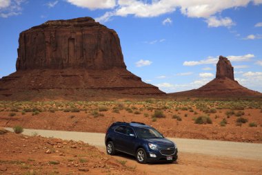 Utah/Arizona / USA - August 05, 2015: The Monument Valley Navajo Tribal Reservation landscape, Utah/Arizona, USA