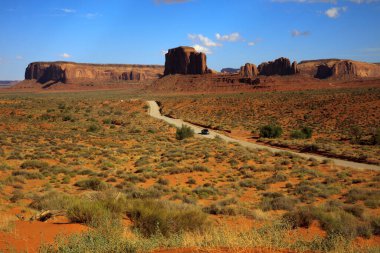 Utah/Arizona / USA - August 10, 2015: The Monument Valley Navajo Tribal Reservation landscape, Utah/Arizona, USA