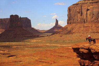 Utah/Arizona / USA - August 10, 2015: The Monument Valley Navajo Tribal Reservation landscape, Utah/Arizona, USA