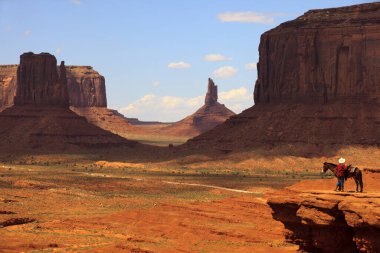 Utah/Arizona / USA - August 10, 2015: The Monument Valley Navajo Tribal Reservation landscape, Utah/Arizona, USA