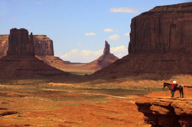 Utah/Arizona / USA - August 10, 2015: The Monument Valley Navajo Tribal Reservation landscape, Utah/Arizona, USA