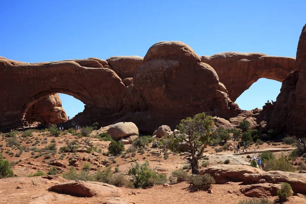 Moab Utah Eua Agosto 2015 Formação Paisagem Rochosa Arches National — Fotografia de Stock