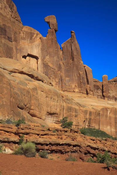 Moab Utah Usa August 2015 Rock Formation Landscape Arches National — Stock Fotó