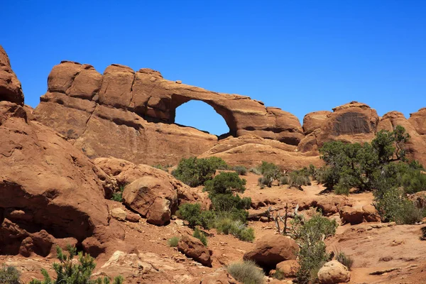 Moab Utah Eua Agosto 2015 Formação Paisagem Rochosa Arches National — Fotografia de Stock