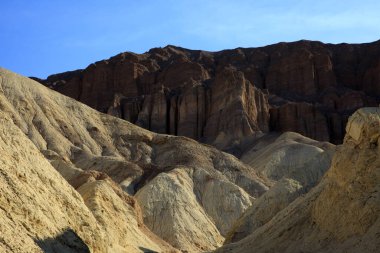 Kaliforniya / Usa - 22 Ağustos 2015: Ölüm Vadisi Ulusal Parkı 'ndaki Golden Canyon manzarası, Usa