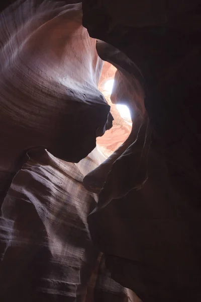 Sida Arizona Usa Augusti 2015 Bergformationer Inne Övre Antelope Canyon — Stockfoto