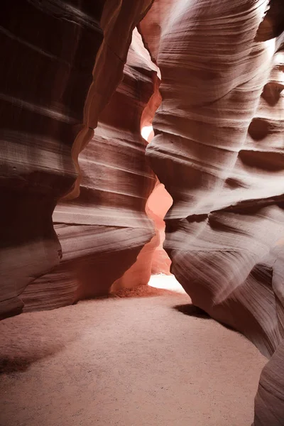 Sida Arizona Usa Augusti 2015 Bergformationer Inne Övre Antelope Canyon — Stockfoto