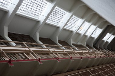 San Francisco, California / Usa - 25 Ağustos 2015: Alcatraz Cezaevi Hücresi, San Francisco, California, Usa