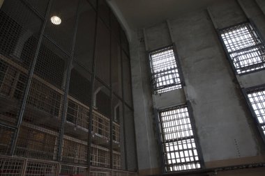 San Francisco, California / Usa - 25 Ağustos 2015: Alcatraz Cezaevi Hücresi, San Francisco, California, Usa