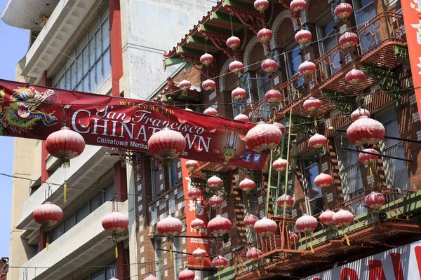 San Francisco California Usa August 2015 House Facade Chinatown Neighborhood — Stock Photo, Image