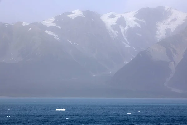 Hubbard Glacier Alaska Usa August 2019 View Ship Cruise Deck — Stock Photo, Image