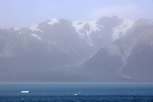 Hubbard Glacier Alaska Usa August 2019 View Ship Cruise Deck — Stock Photo, Image