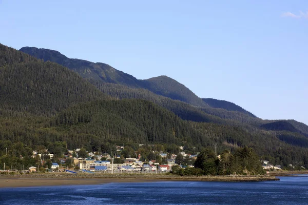 Juneau Alaska Usa Augustus 2019 Uitzicht Vanaf Het Cruisedek Bij — Stockfoto