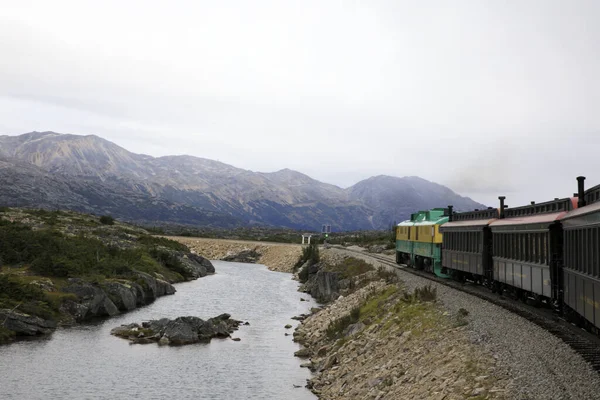 Skagway Alasca Eua Agosto 2019 Comboio Passe Branco Skagway Alasca — Fotografia de Stock